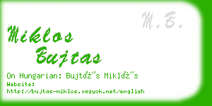 miklos bujtas business card